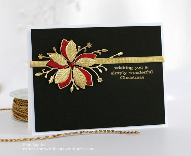 PamSparksPoinsettia RibbonBlack