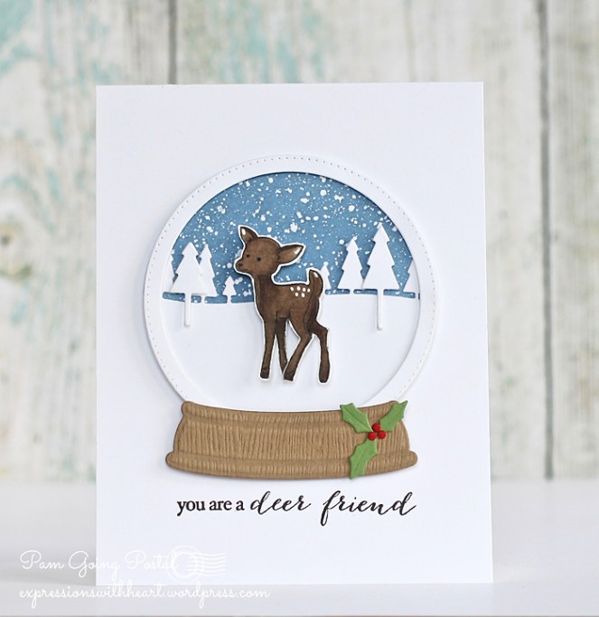 Pam Sparks Deer Snowglobe 1