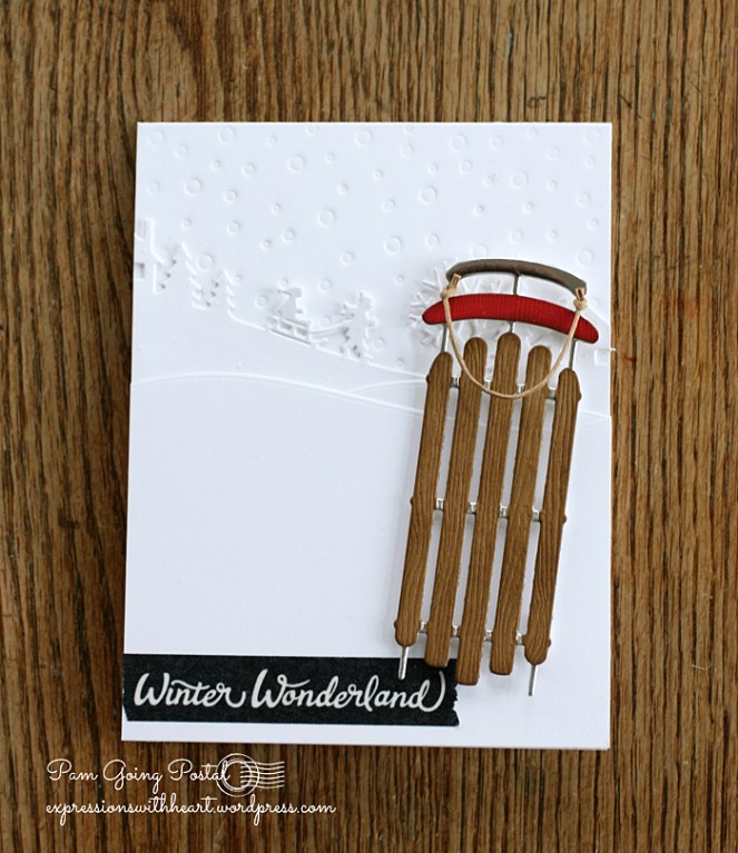 Pam Sparks Sledding Winter Scene