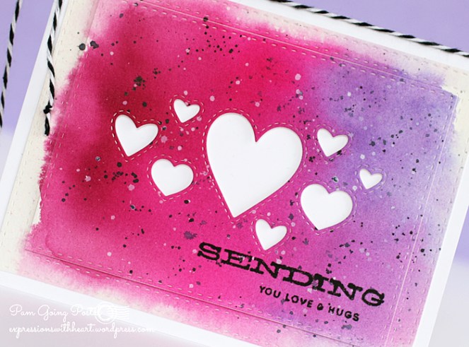 Pam Sparks SSS Stitched Hearts Pinks Close