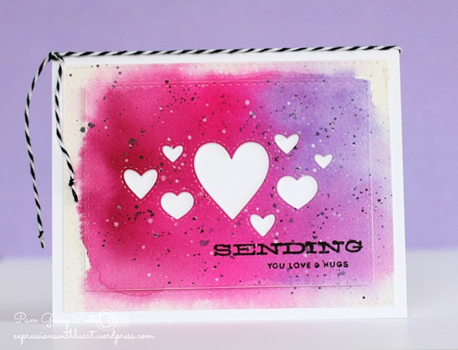 Pam Sparks SSS Stitched Hearts Pinks