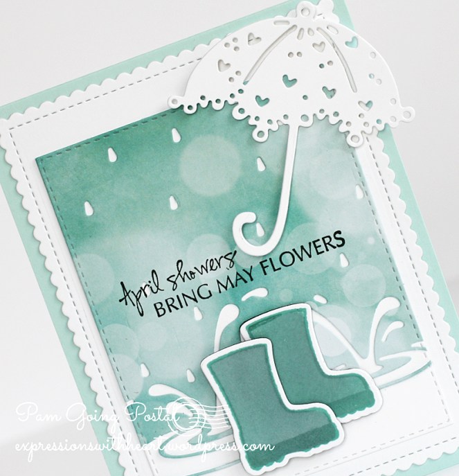 Pam Sparks April Showers Umbrella Close