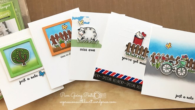 Pam Sparks 5 cute poppy cards