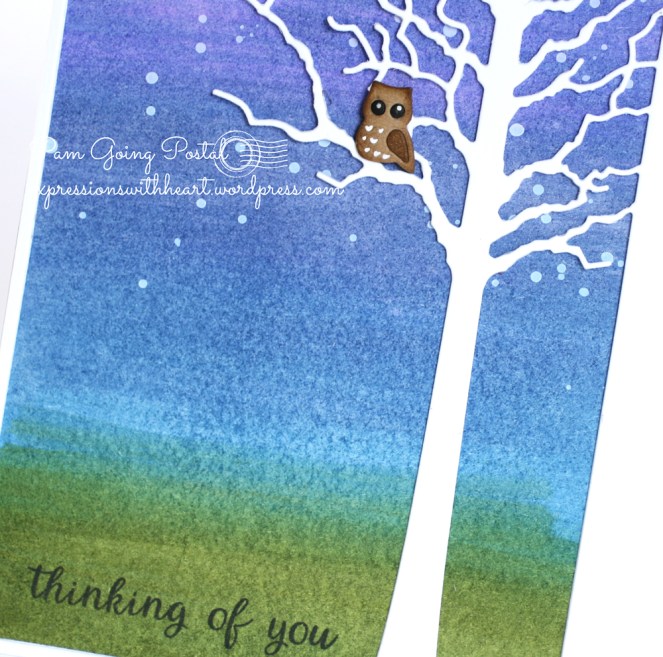 Pam Sparks Forest Tree Frame Owl Close