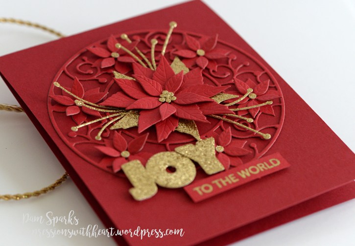 Memory Box Poinsettia Circle Frame Card….