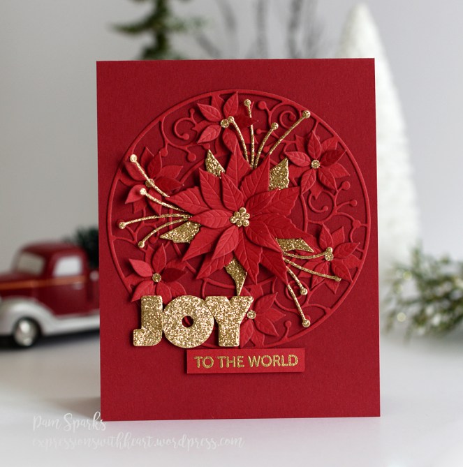 Memory Box Poinsettia Circle Frame Card….