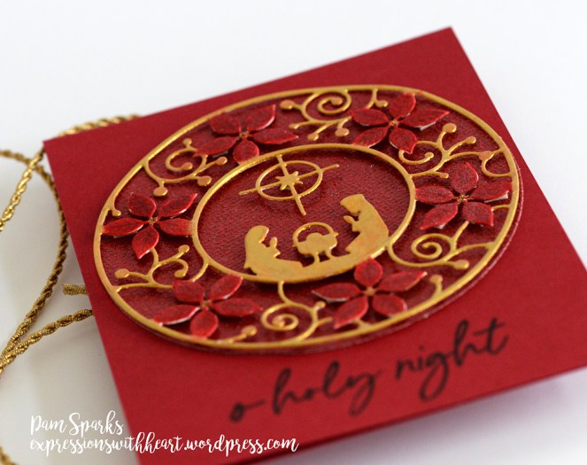 Memory Box Poinsettia Circle Frame and Nativity Circle…