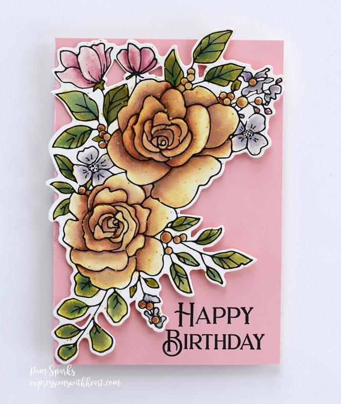Memory Box Birthday Rose Corner Shape Card…