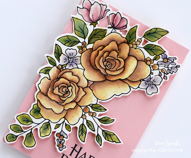 Memory Box Birthday Rose Corner Shape Card…
