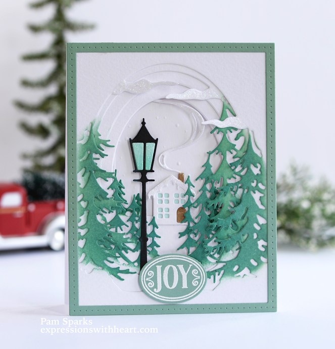 Memory Box Winter Scene Collage Tunnel Card…