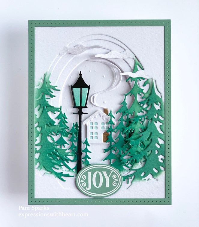 Memory Box Winter Scene Collage Tunnel Card…