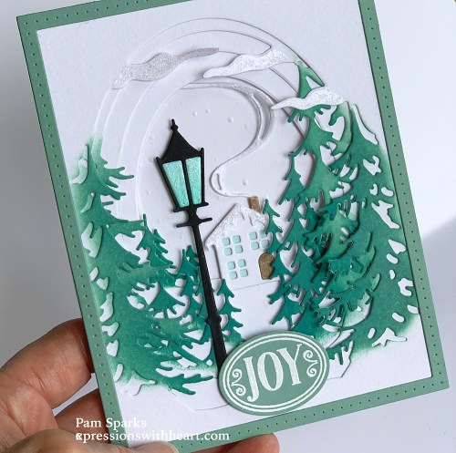 Memory Box Winter Scene Collage Tunnel Card…