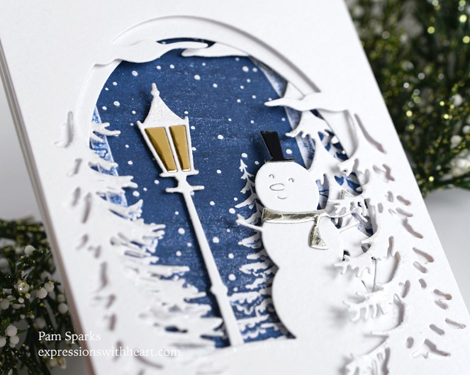 Memory Box Oval Snowman Collage Tunnel Card…