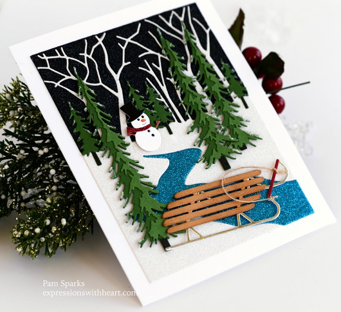 Memory Box Forest Path Winter Scene Card…