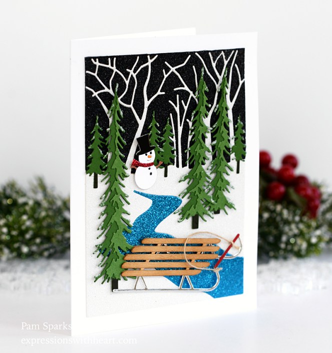 Memory Box Forest Path Winter Scene Card…