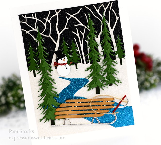 Memory Box Forest Path Winter Scene Card…