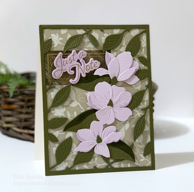 Memory Box Magnolia Blossom Trio and Vibrant Leaf Corner Card…