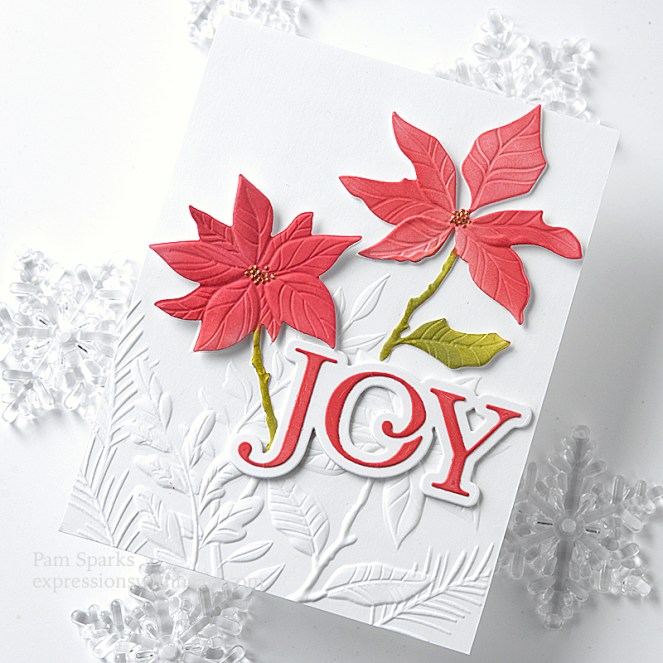Two Cards with Memory Box Perfect Poinsettias 3D Embossing Folder and ...